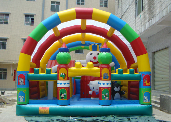 Công ty Bounce House được chấp nhận OEM, Công viên Giải trí Bounce House 1000D PVC