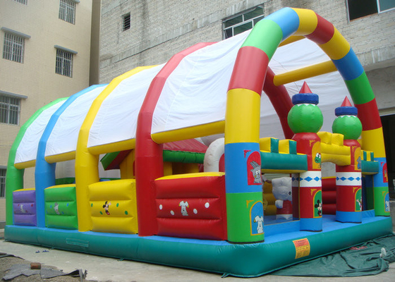 Công ty Bounce House được chấp nhận OEM, Công viên Giải trí Bounce House 1000D PVC