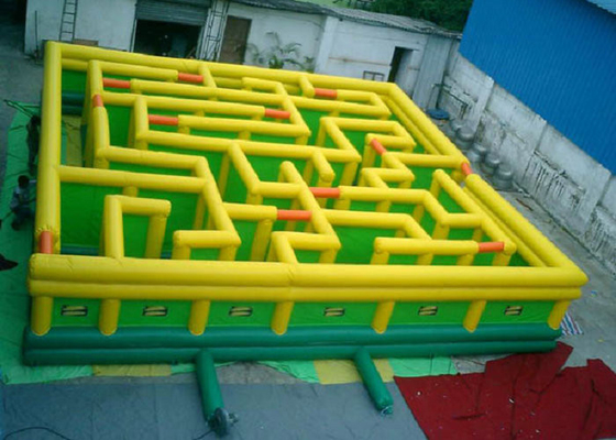 Custom Made Thổi phồng lên Maze tương tác, Bounce House Maze Quadruple khâu