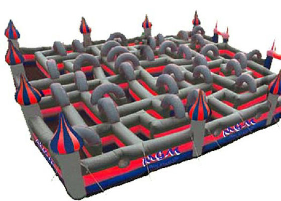 Custom Made Thổi phồng lên Maze tương tác, Bounce House Maze Quadruple khâu