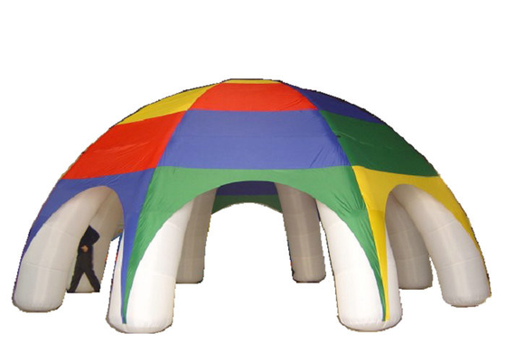 Trải bóng ngoài trời PVC Thổi phồng lên Tent Dễ dàng bơm cao bên Cube Marquee