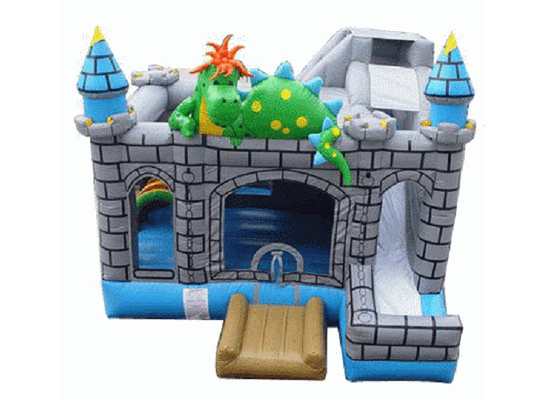 Thiết kế khủng long Bouncy Jumping Castles 0.55mm Độ dày PVC Long Lifetime