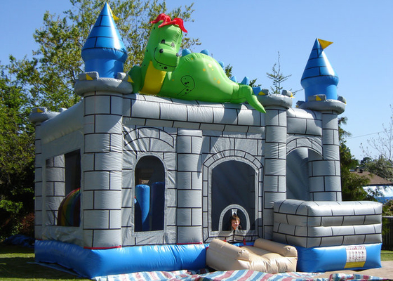 Thiết kế khủng long Bouncy Jumping Castles 0.55mm Độ dày PVC Long Lifetime
