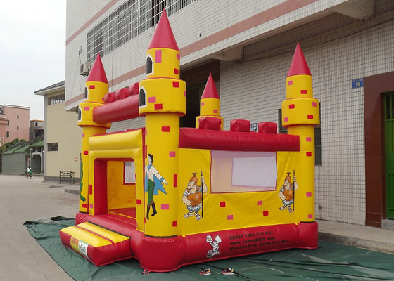 Custom Made PVC Thổi phồng lên Lâu đài Bouncy Tứ hai Stitching Với Strong Thread