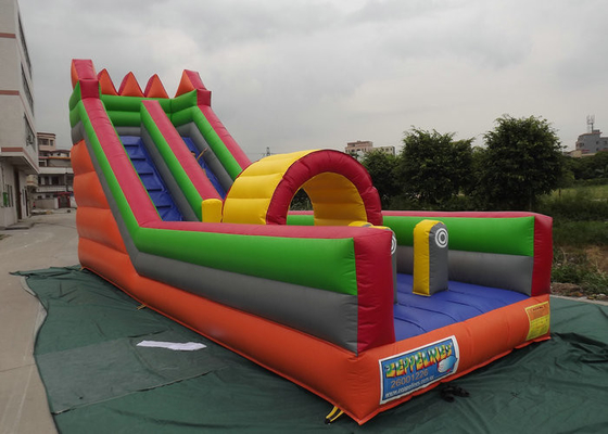 Biểu trưng tùy chỉnh Thương mại nước Slides, Thổi phồng lên Bouncer Với Slide miễn phí chì