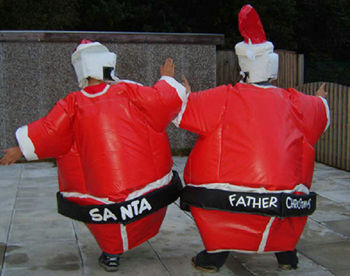 Giáng sinh Santa Sumo Suits, Thổi Suối Sumo cho trẻ em / Người lớn Xmas Play