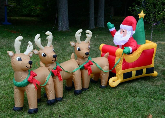 Santa Clause Trang trí phòng nghỉ bằng khí thổi với đồ lót hái đôi đan