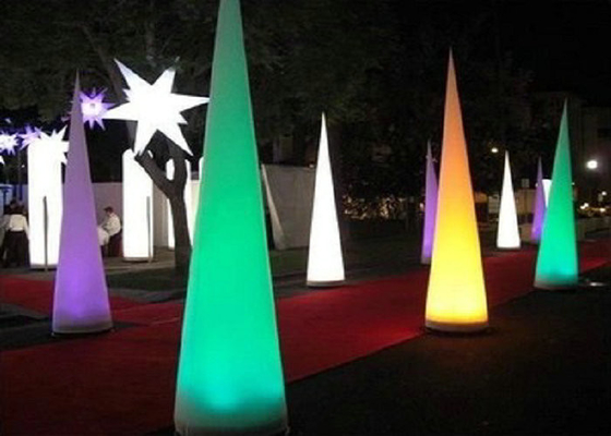 Conical Balloon Light Up Thổi phồng lêns Sinh thái thân thiện với PVC Nylon Vật liệu