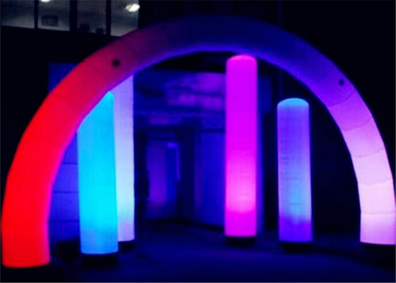 Quảng cáo Tối Cột đèn LED Thổi phồng lên Customized Logo in