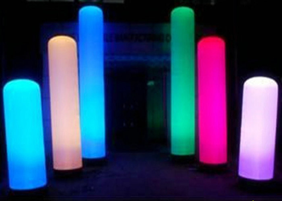 Quảng cáo Tối Cột đèn LED Thổi phồng lên Customized Logo in
