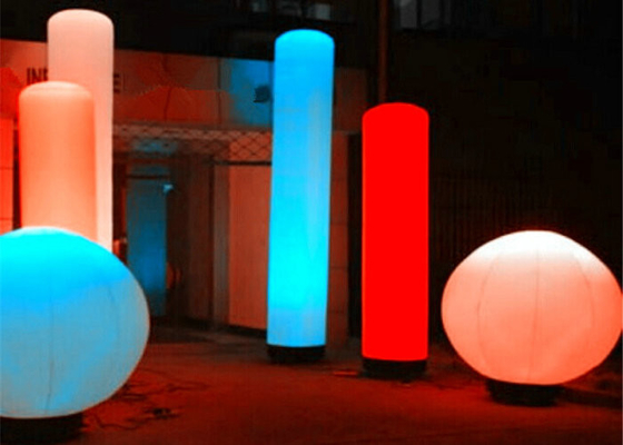 Quảng cáo Tối Cột đèn LED Thổi phồng lên Customized Logo in