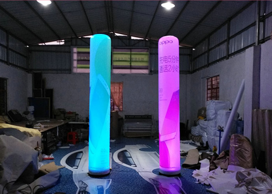 Quảng cáo Tối Cột đèn LED Thổi phồng lên Customized Logo in