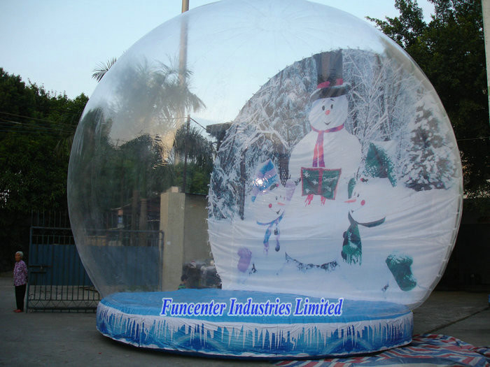 Snow Globe Trang trí Giáng sinh Thổi phồng lên, Blow Up Snow Globe Elegant Design