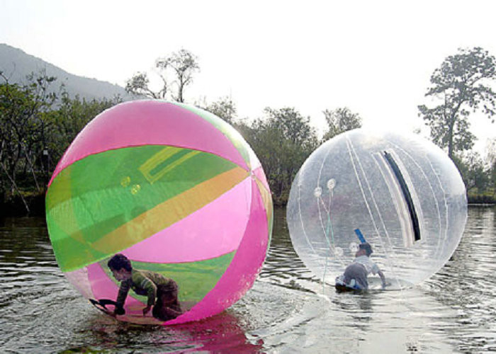 Kết nối dây an toàn Ball đi bộ khí thổi, Đi bộ trên Bubble nước 2.0m Đường kính 2.5m