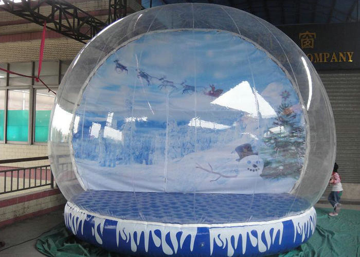 Giant Thổi phồng lên Snow Globe Logo In ấn thân thiện với môi trường với nhiều màu sắc